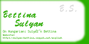 bettina sulyan business card